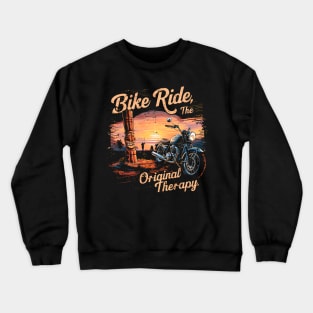 Bike Ride the original Therapy | Bike Lover Crewneck Sweatshirt